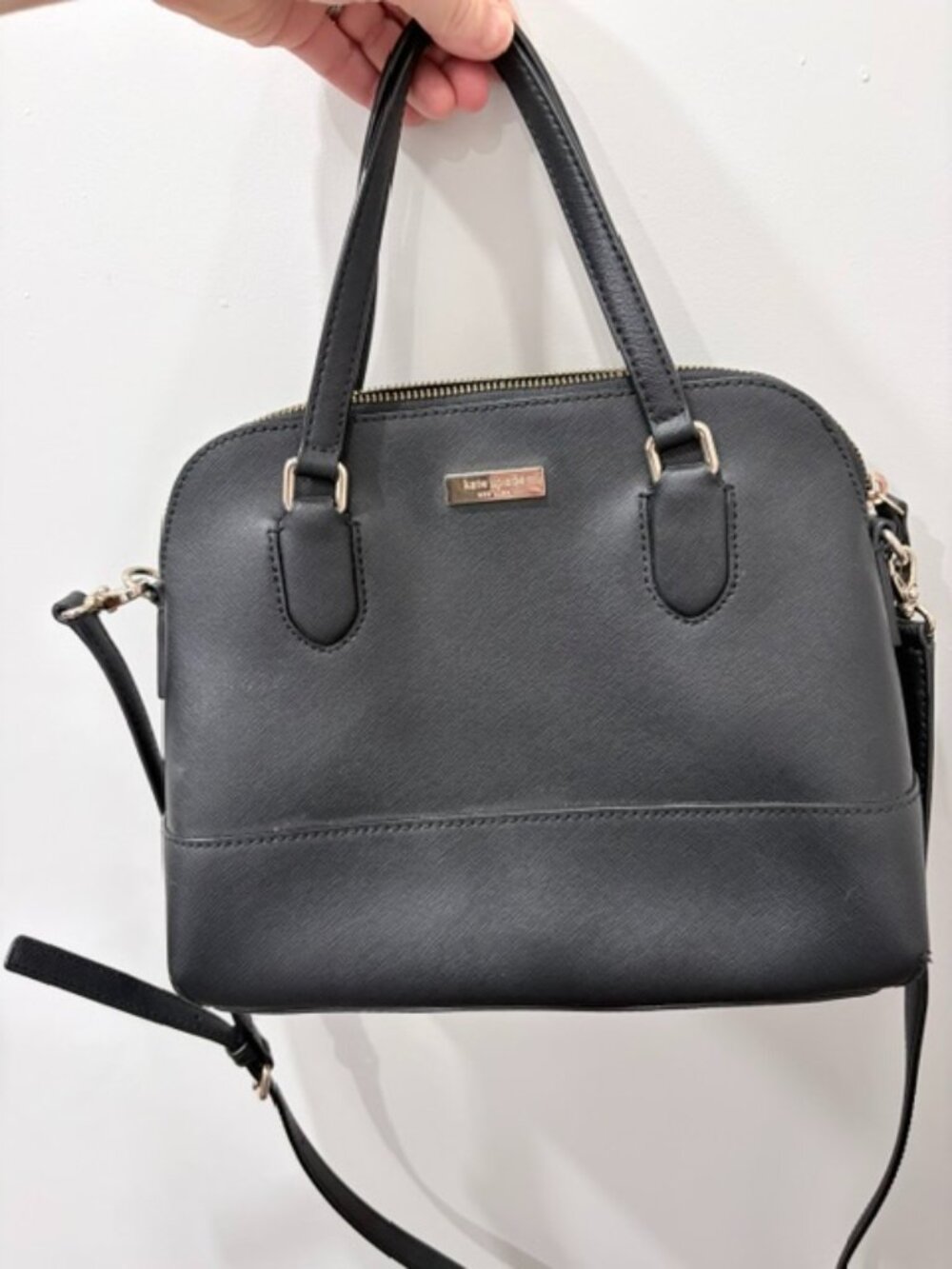 Black Leather Satchel Bag
